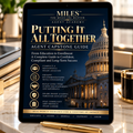 Putting It All Together Agent Capstone Guide tablet on marble desk, navy and gold Capitol cover